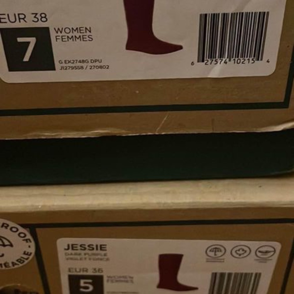 BRAND NEW women kamik jessie dark purple rain boots size US 5 - Picture 4 of 5